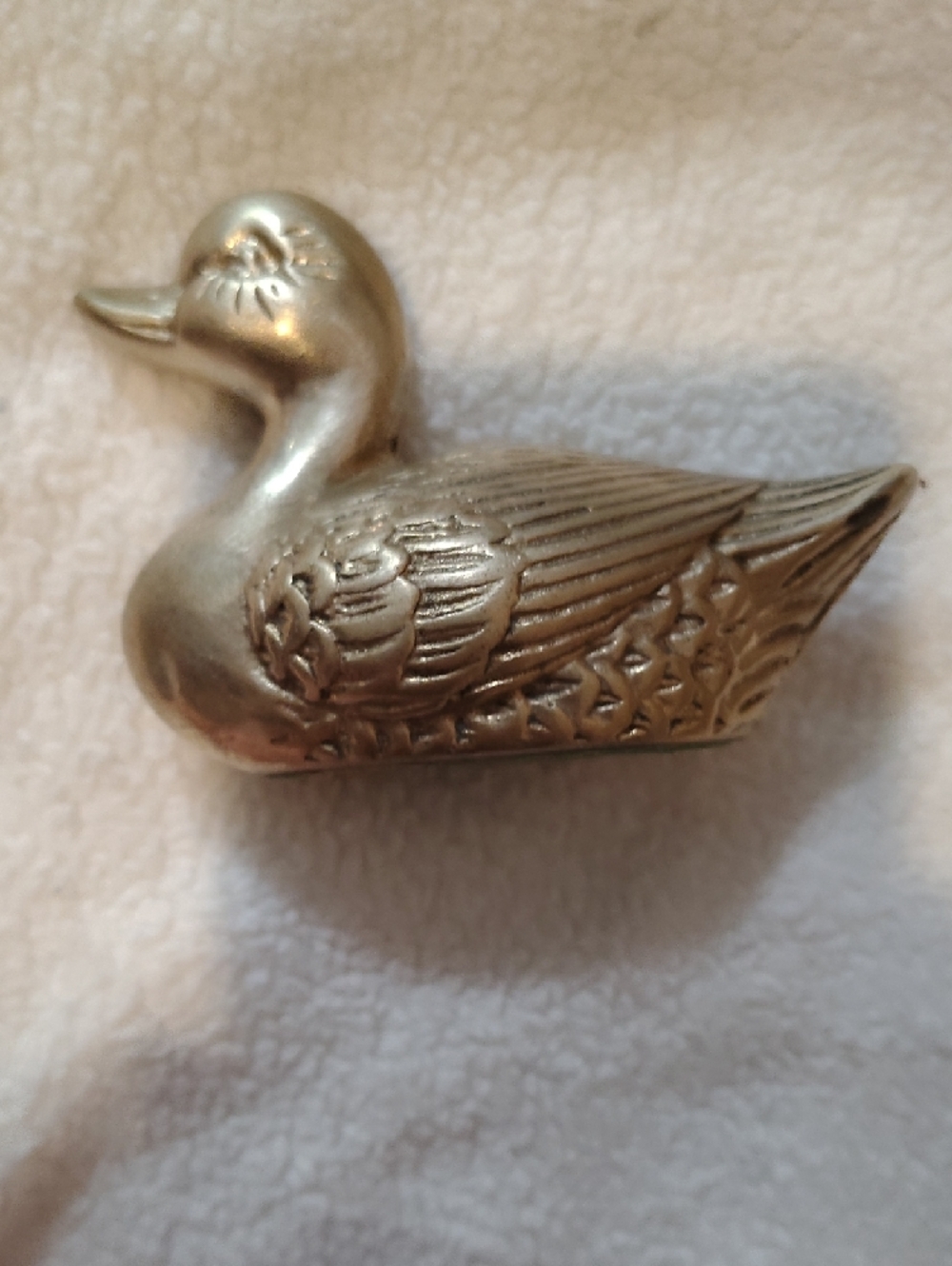Brass Duck Figurine - Gold Tone - Picture 4 of 5